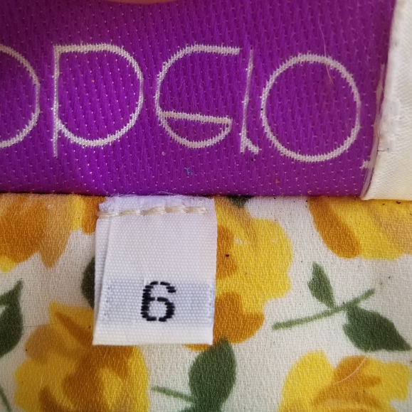Vintage Oberon yellow rose dress 6 - Picture 6 of 6